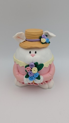 Handmade polymer clay rabbit - handmade,